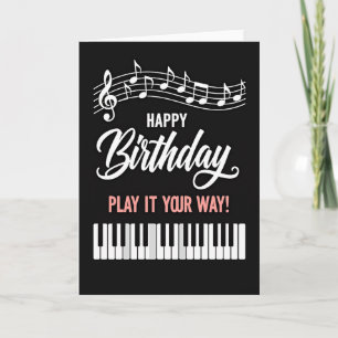 Carte de notes d'anniversaire musicales
