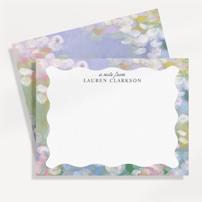 Carte de notes de jardin pastel à bord ondulé (Créateur téléchargé)