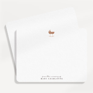 Carte de notes de la bassine neutre de la nurserie