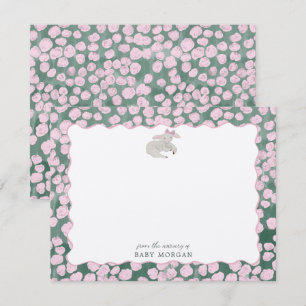 Carte de notes de nursery fantaisiste à motif d'ag