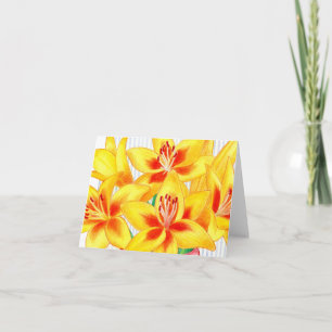 Carte de notes Lys jaunes