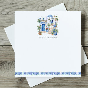 Carte de notes personnalisée Mariage Santorini