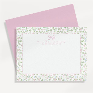 Carte de notes personnalisée pour la nurserie avec