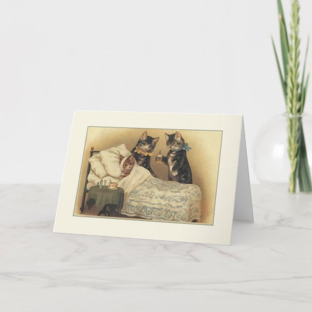 Carte de notes pour les chats vintages (Devant)