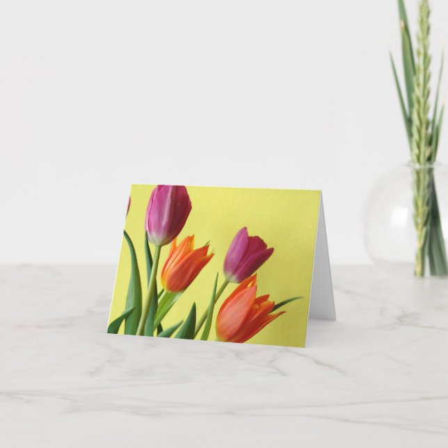 Carte de notes sur les tulipes (Devant)