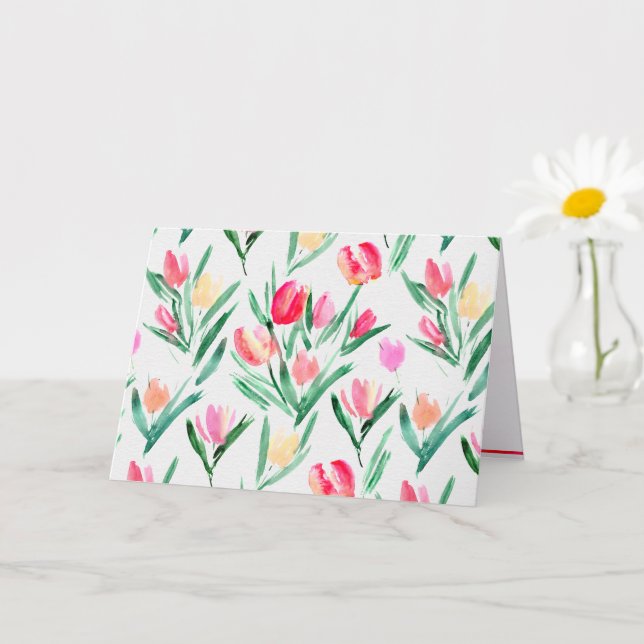 Carte de notes sur les tulipes pour les amoureux d (Petite plante)