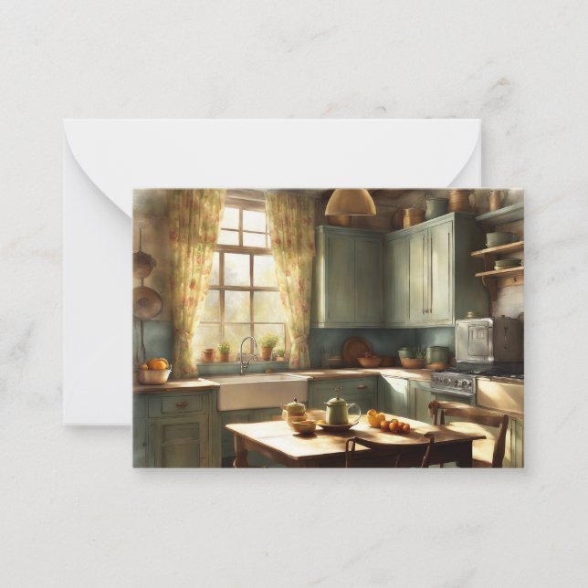 Carte de notes vierge de cuisine vintage (Devant)