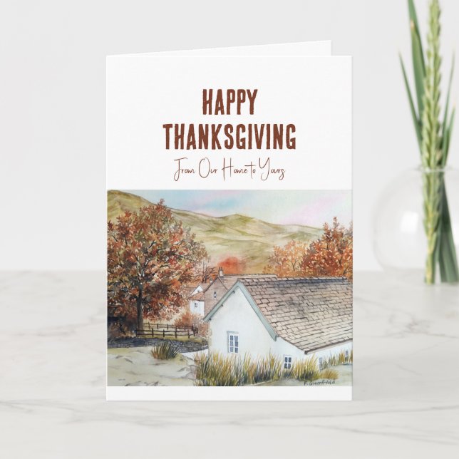 Carte De notre maison à votre sur Thanksgiving Buttermer (Devant)