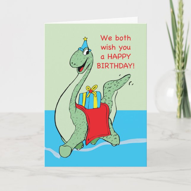 Carte De Nous Deux, Garçon, Dinosaure Anniversaire (Devant)