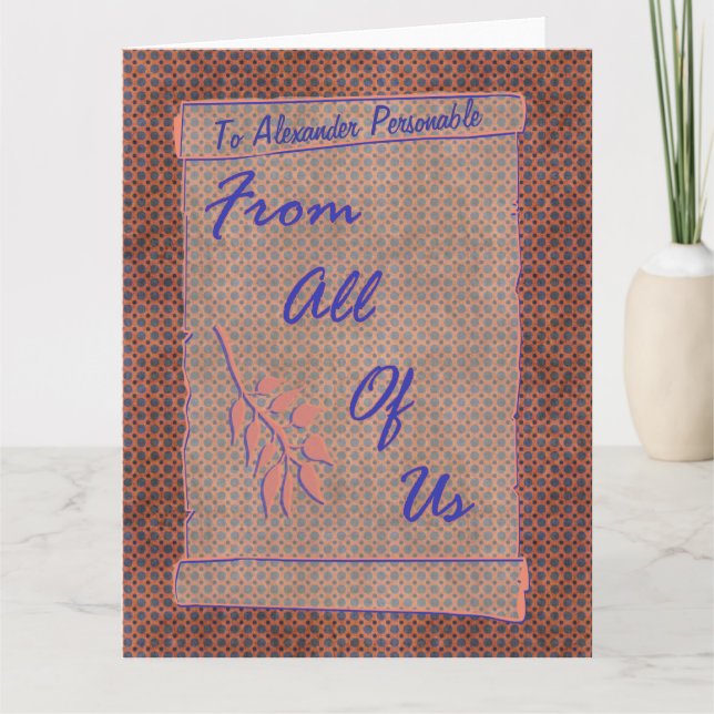 Carte De Nous Tous Personnalisable Défilé surdimensionné (Devant)