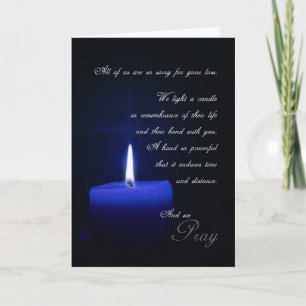 Carte De Nous Tous Sympathy Blue Candlelight