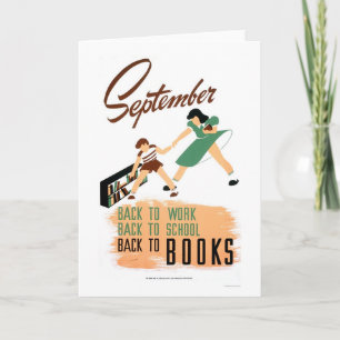 Carte De nouveau au travail d'école WPA 1940