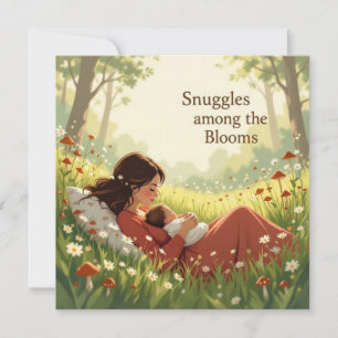 Carte de nouveau bébé pour maman message chaleureu