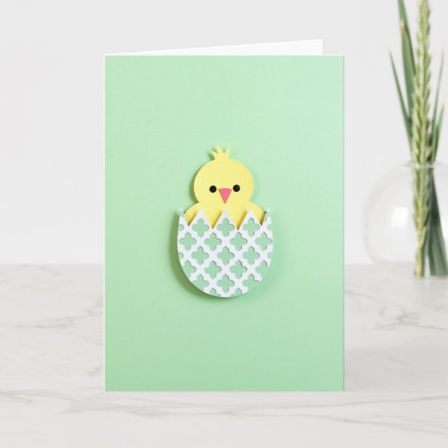Carte de nouveau-né d'oiseau mignon (Devant)