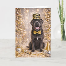 Carte de Nouvel An Cane Corso – Joyeux Nouvel An C