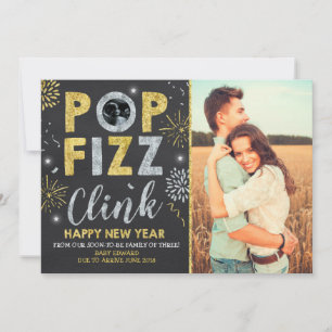 Carte de nouvelle année de Faire-part de grossesse