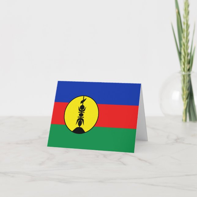 Carte de Nouvelle-Calédonie avec drapeau (Devant)