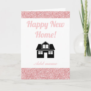 Carte de nouvelle maison heureuse personnalisée él