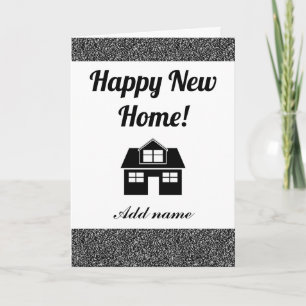 Carte de nouvelle maison heureuse personnalisée él