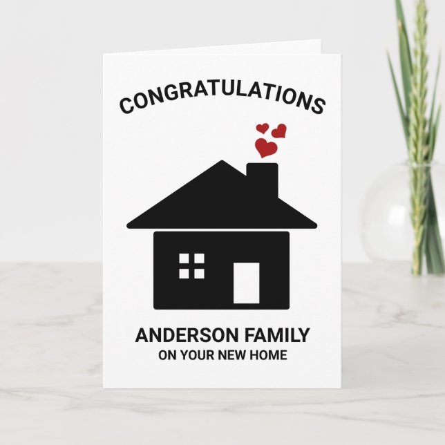 Carte de nouvelle maison personnalisée, carte de p (Devant)