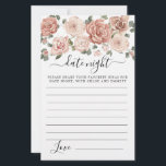 Carte de nuit Dusty Rose Floral Eucalyptus Date<br><div class="desc">Une belle bordure rose rose rose rose roux se trouve au sommet de cette carte Date Night. Coordonnée avec la collection de Fêtes des mariées Rose Dusty.</div>