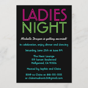 Carte de nuit Neon Ladies