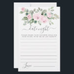 Carte de nuit Rose Rose Floral Green Date<br><div class="desc">Une belle bordure rose rose rose rose vient compléter cette carte Date Night. Coordonnées avec la collection de Fêtes des mariées botaniques rose.</div>