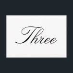 Carte de Numéro de Table<br><div class="desc">Carte de numéro de table simple,  idéale pour les mariages.</div>