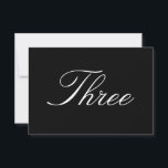 Carte de Numéro de Table<br><div class="desc">Carte de numéro de table simple,  idéale pour les mariages.</div>