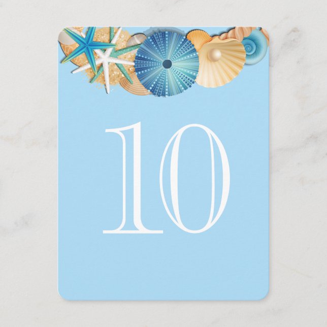 Carte de numéro de table-10 (Devant)