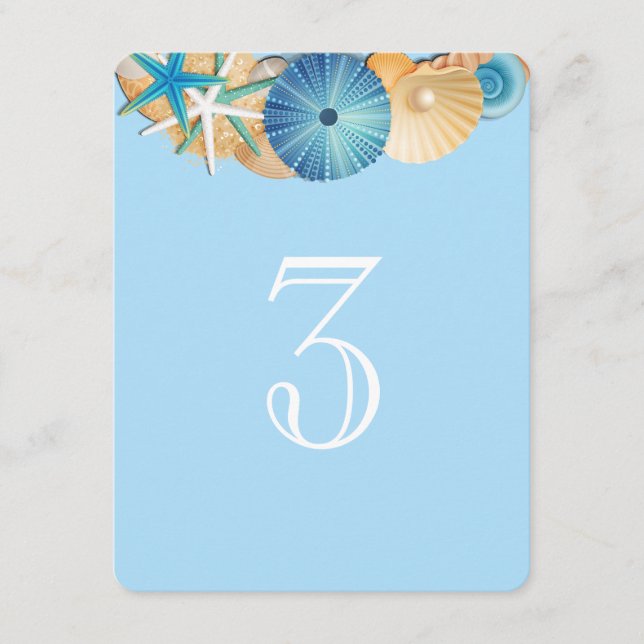 Carte de numéro de table-3 (Devant)