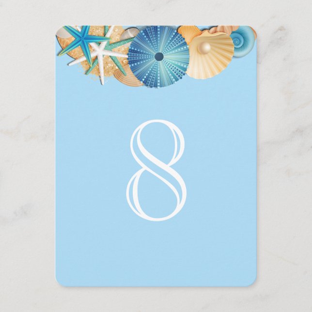 Carte de numéro de table-8 (Devant)