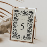 Carte de numéro de table Art déco noir et blanc<br><div class="desc">Cette élégante carte de numéro de table Mariage noir et blanc de la Collection Adaline présente toutes les fleurs de style art déco dessinées à la main. Une première impression étonnante pour vos clients mariages ! Personnalisez-le avec vos détails facilement et rapidement. Appuyez simplement sur le bouton "customiser" pour réorganiser...</div>