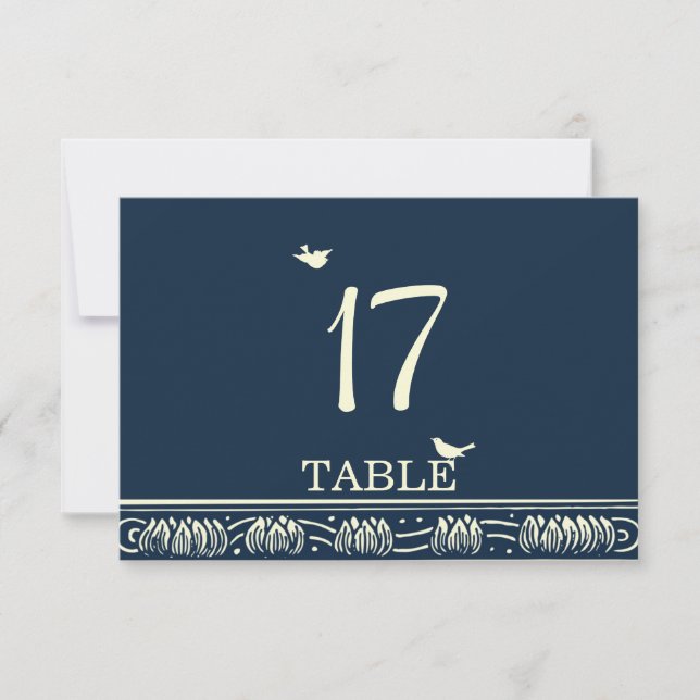 Carte de numéro de table Blooming Love Tree refwi1 (Devant)