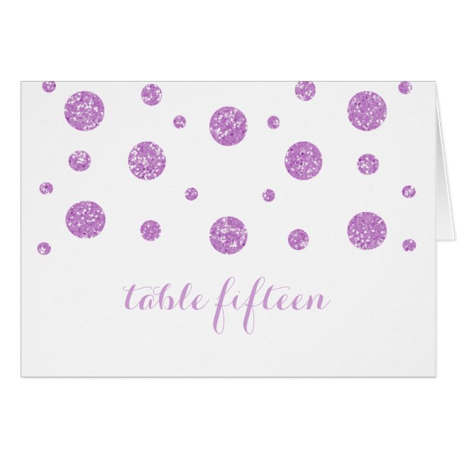 Carte de numéro de table Confetti Parties scintill (Devant horizontal)