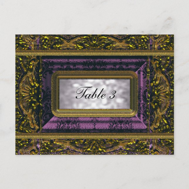 Carte de numéro de table Crémieux Victoria (Devant)