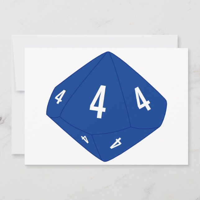 Carte de numéro de table D10 bleue (Devant)
