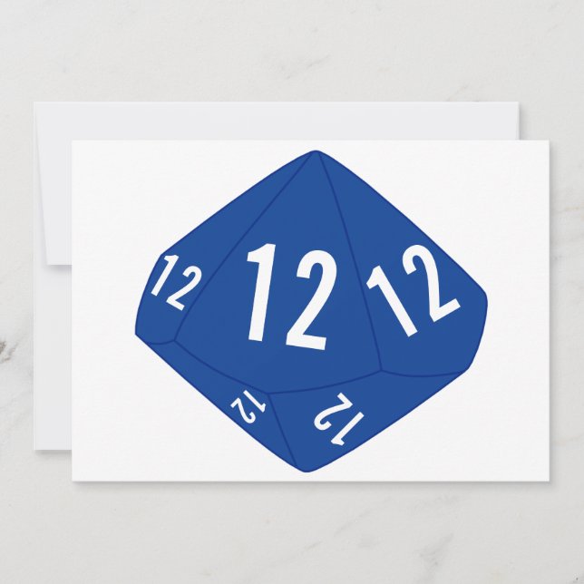 Carte de numéro de table D10 (contour bleu foncé) (Devant)
