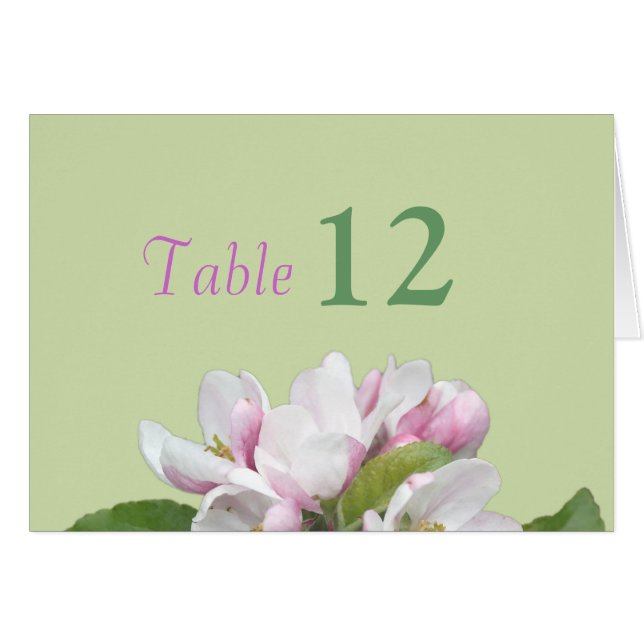 Carte de numéro de table de dîner (Devant Horizontal)