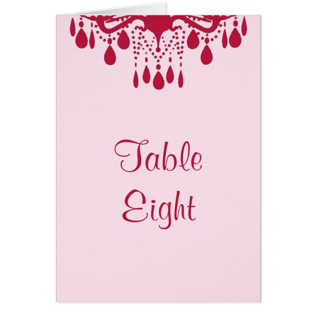 Carte de numéro de table de grande salle de bal (r (Devant)