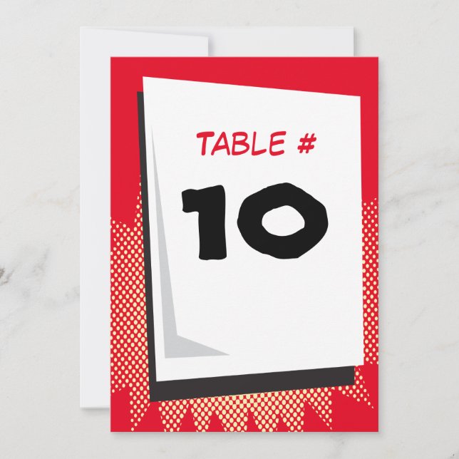 Carte de numéro de table de la barre d'IMAGINAIRE  (Devant)