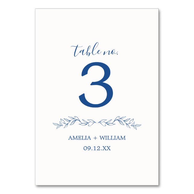 Carte de numéro de table de mariage à monogramme d (Dos)