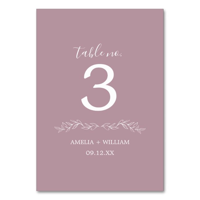 Carte de numéro de table de mariage à monogramme d (Dos)