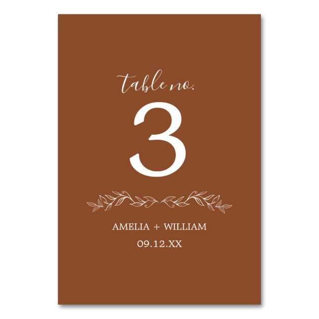 Carte de numéro de table de mariage à monogramme d (Dos)