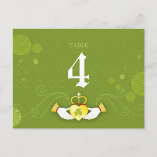 Carte de numéro de table de Mariage à thème celte