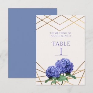 Carte de numéro de table de mariage avec fleurs d'
