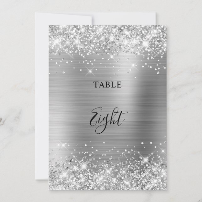 Carte de numéro de table de mariage en feuille d'a (Devant)