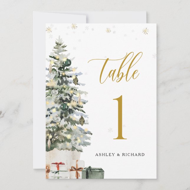 Carte de numéro de table de mariage en forme de sa (Devant)
