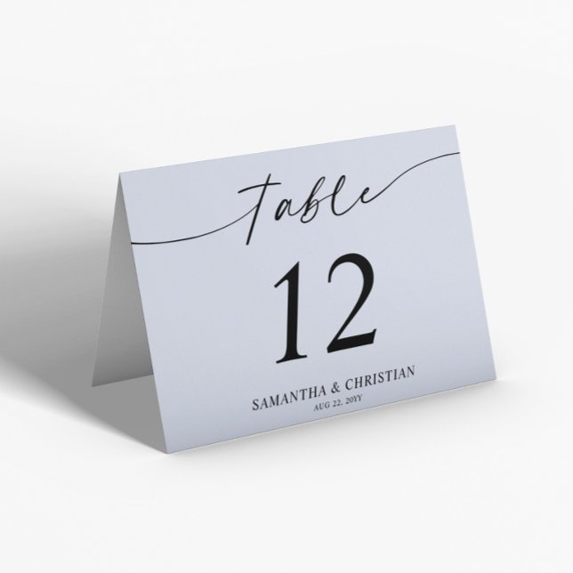 Carte de numéro de table de mariage en tente pliée (Créateur téléchargé)