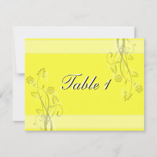 Carte de numéro de table de mariage - Floral noir